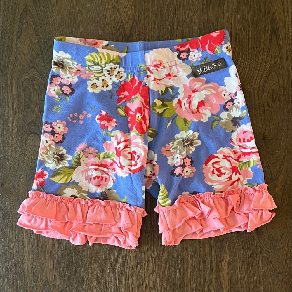 Matilda Jane Blue Floral Ruffle Shorts